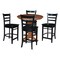 International Concepts 36 in. Solid Wood Round Top Pedestal Dining Table w/4 Counter Height Stools in Distressed Oak/Black K42-36RT-23-S4661724 - alternate 1